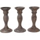 NC Lot De 3 Bougeoirs Chandelier Style Vintage Hauteur 24cm Marron 04_0002991