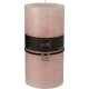 NC Bougie Cylindrique 140h En Paraffine Rose 10x10x20 Cm