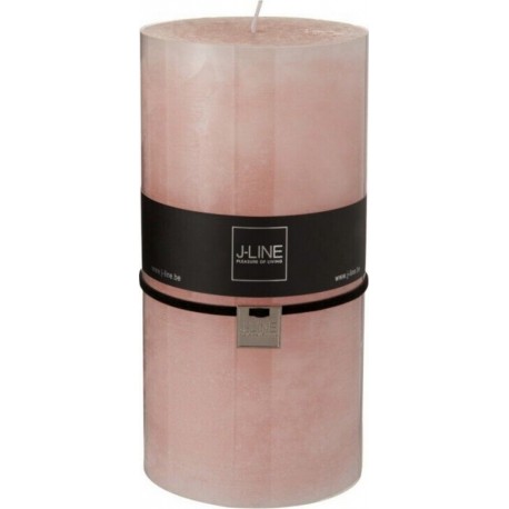 NC Bougie Cylindrique 140h En Paraffine Rose 10x10x20 Cm