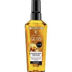 SCHWARZKOPF Soin cheveux Huile de Soin Précieuse Résistance et Nutrition pour Cheveux Secs et Très Abîmés GLISS 75ml