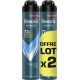 REXONA Déodorant homme Spray Anti-Transpirant Cobalt Dry les 2 spray de 200ml