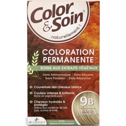 COLOR SOINS Coloration Permanente 9B Blond Clair Nacré 3CH COLOR&SOINS coloration