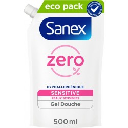 SANEX Gel Douche Zéro Peaux Sensibles la recharge de 500ml