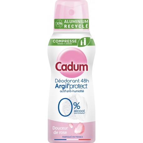 CADUM Déodorant Argil Protect Douceur de Rose 48H 200ml