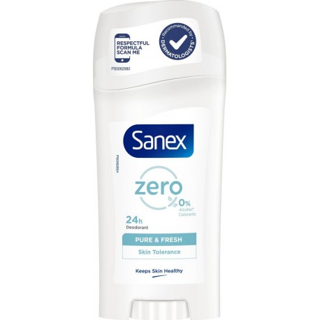 SANEX Déodorant 0% Pure Fresh 24H le roll-on de 65ml