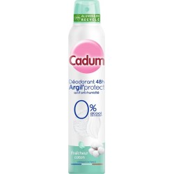 CADUM Déodorant Argil Protect au Coton 48H 200ml