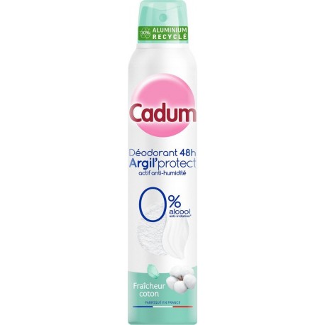 CADUM Déodorant Argil Protect au Coton 48H 200ml