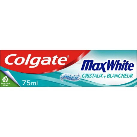 COLGATE Dentifrice Max Fresh Cristaux Blancheur lot de 2 tubes de 75ml