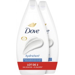 DOVE Gel Douche Hydratant lot de 2 flacons de 450ml