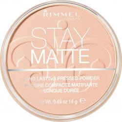 RIMMEL Poudre Matifiante Compacte Longue Durée Pink Blossom N°002 Stay Matte la palette