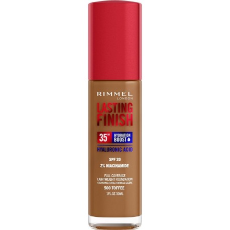 RIMMEL Fond de Teint Liquide 500 Toffee SPF20 Lasting Finish 30ml