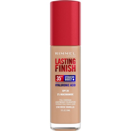 RIMMEL Fond de Teint Liquide 150 Rose Vanilla SPF20 Lasting Finish 30ml