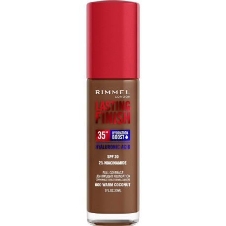 RIMMEL Fond de Teint Liquide 600 Warm Coconut SPF20 Lasting Finish 30ml