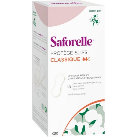 SAFORELLE Protège-Slips Classiques En Coton Bio 30 protège-sljps