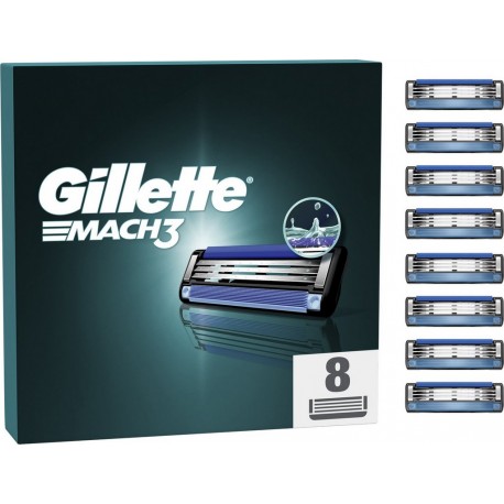 GILLETTE Lames De Rasoir Pour Homme Mach3 X8 8 lames