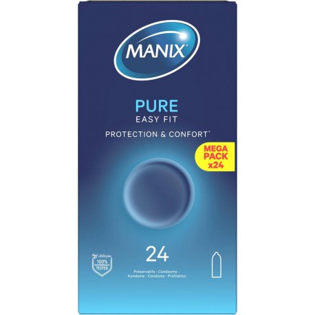 MANIX Préservatif Pure Easy Fit Protection & Confort 24 préservatif