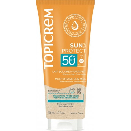 TOPICREM Protection Solaire Lait Solaire Hydratant Sun Protect SPF50+ 200ml