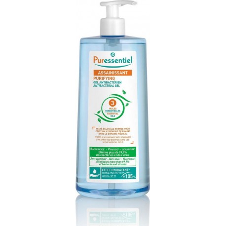 PURESSENTIEL Gel Antibactérien aux 3 Huiles Essentielles le flacon-pome de 375ml