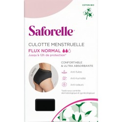 SAFORELLE Culotte Menstruelle Noire Taille 42 Flux Normal la culotte