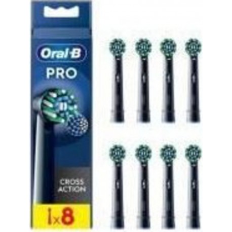 ORAL Brossette dentaire Cross Action Black Pack de 8 B