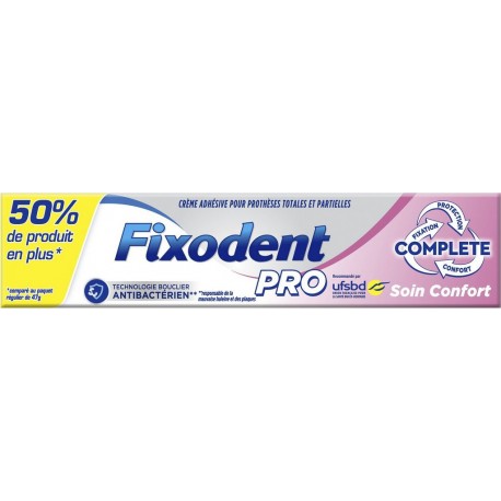 FIXODENT Crème Adhésive Fixation Pro Complete Soin Confort le tube de 70.5g