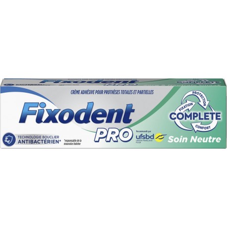 FIXODENT Crème Adhésive Fixation Complète Soin Neutre le tube de 47g