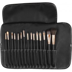 Kit Complet Trousse De 15 Pinceaux De Maquillage