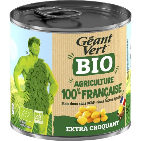 Géant Vert MAIS BIO EXTRA CROQUANT égoutté 285g