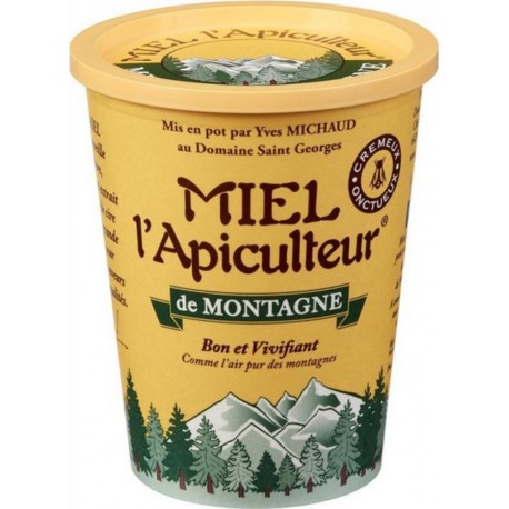 Miel l'Apiculteur Miel l’Apiculteur de Montagne Bon et Vivifiant Crémeux Onctueux 500g (lot de 4)