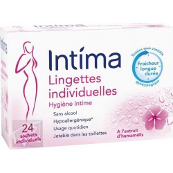 INTIMA Lingettes individuelles hygiène intime x24