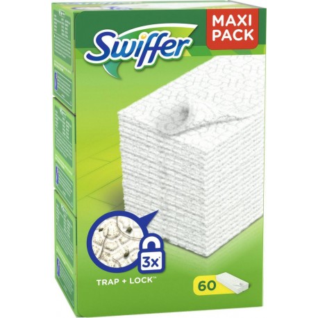 Swiffer Lingettes Sèches pour le Sol Balai Sweeper Maxi Pack (lot de 2 soit 120 lingettes)