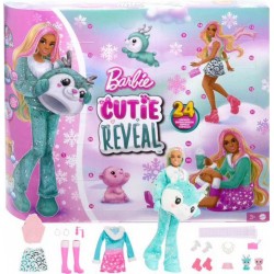 Mattel Calendrier de l'Avent Barbie Cutie Reveal