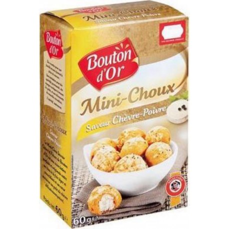 Bouton d’Or Mini-choux Chèvre Poivre 60g