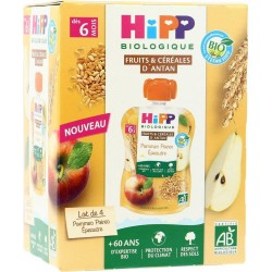 HIPP POMMES POIRES EPAUTRE BIO 4x90g 360g