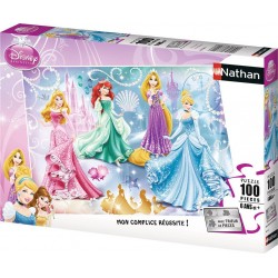 NATHAN Puzzle 100 Pièces Princesses Étincelantes Disney Princesses