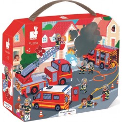 JANOD Puzzle Pompiers 24 Pièces