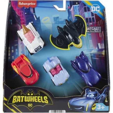 MATTEL Batwheels Coffret 5 Véhicules Métal