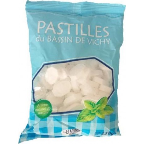 MOINET VICHY SANTE Bonbons pastilles du Bassin de Vichy saveur menthe 230g