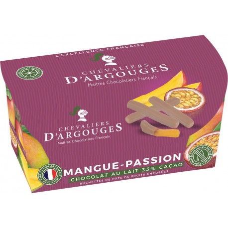 CHEVALIERS ARGOUGES Buchettes mangue passion chocolat lait 150g