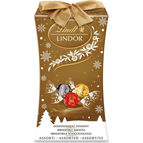 LINDT Assortiment Bouchées de Chocolat Noir, Blanc et au Lait Passionnement Fondant 75g