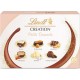 LINDT Assortiment de Chocolat Lait, noir, blanc, Lindt Création 180g