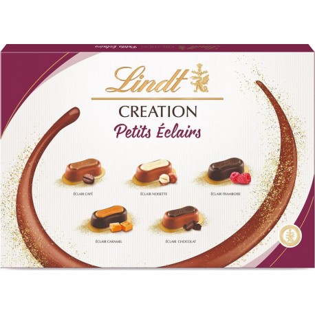 LINDT Assortiment de Chocolat Lait, noir, blanc, Lindt Création 384g