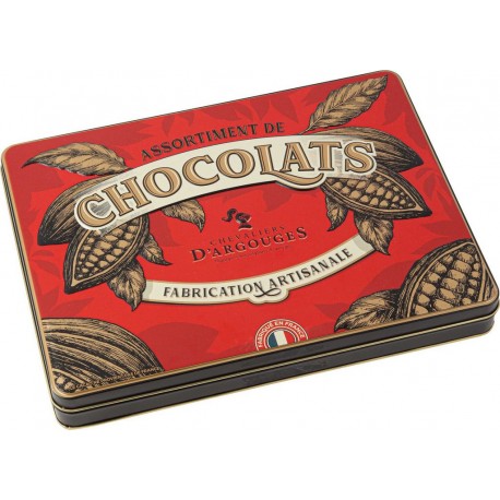 CHEVALIERS ARGOUGES Assortiment de chocolat noir lait blanc 300g