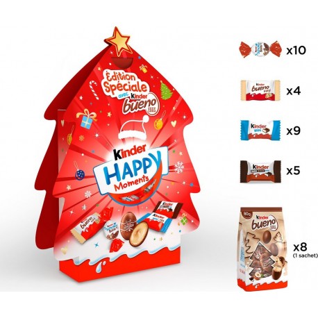 KINDER Assortiment de Chocolats Sapin de Noël HAPPY MOMENTS 243g