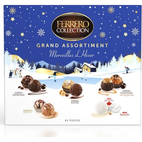 FERRERO Assortiment de Chocolats au Lait, Noisettes, Noix de Coco, Chocolat Noir, Saveur Caramel et Cappuccino COLLECTION GRAND