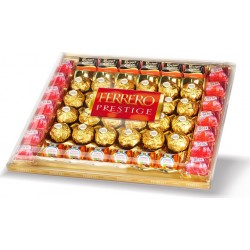 FERRERO Assortiment de Chocolats au Lait et Noisettes, Chocolat noir, Cerises et Liqueur et Chocolat Fourré Café PRESTIGE boîte