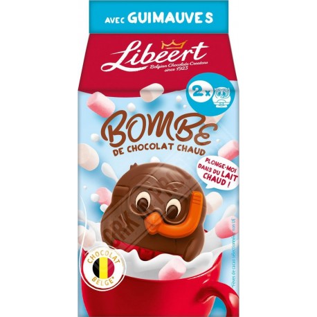 LIBEERT Bombe de Chocolat Chaud avec Guimauves 80g