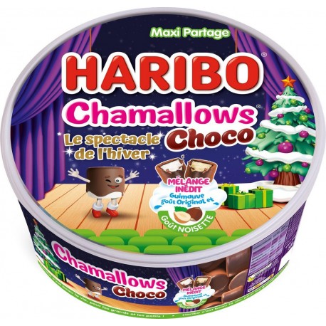 HARIBO Bonbons Chamallows Choco Noisette Le Spectacle de l'Hiver 500g