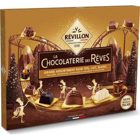 PAPILLOTES REVILLON Chocolat Grand Assortiment Noir 70% Lait Et Blanc 409g