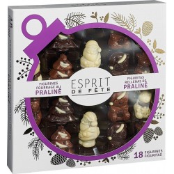 ESPRIT DE FETE Chocolat figurines au praliné la boîtes de 18 250g